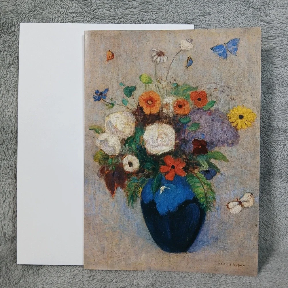 Odilon Redon Flowers in a Vase Art Note Card Blank Greeting Card Phoenix Museum